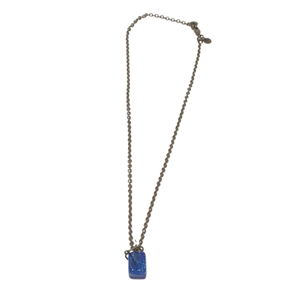 American Eagle Silver‎ Tone Blue Stone Necklace Jewelry